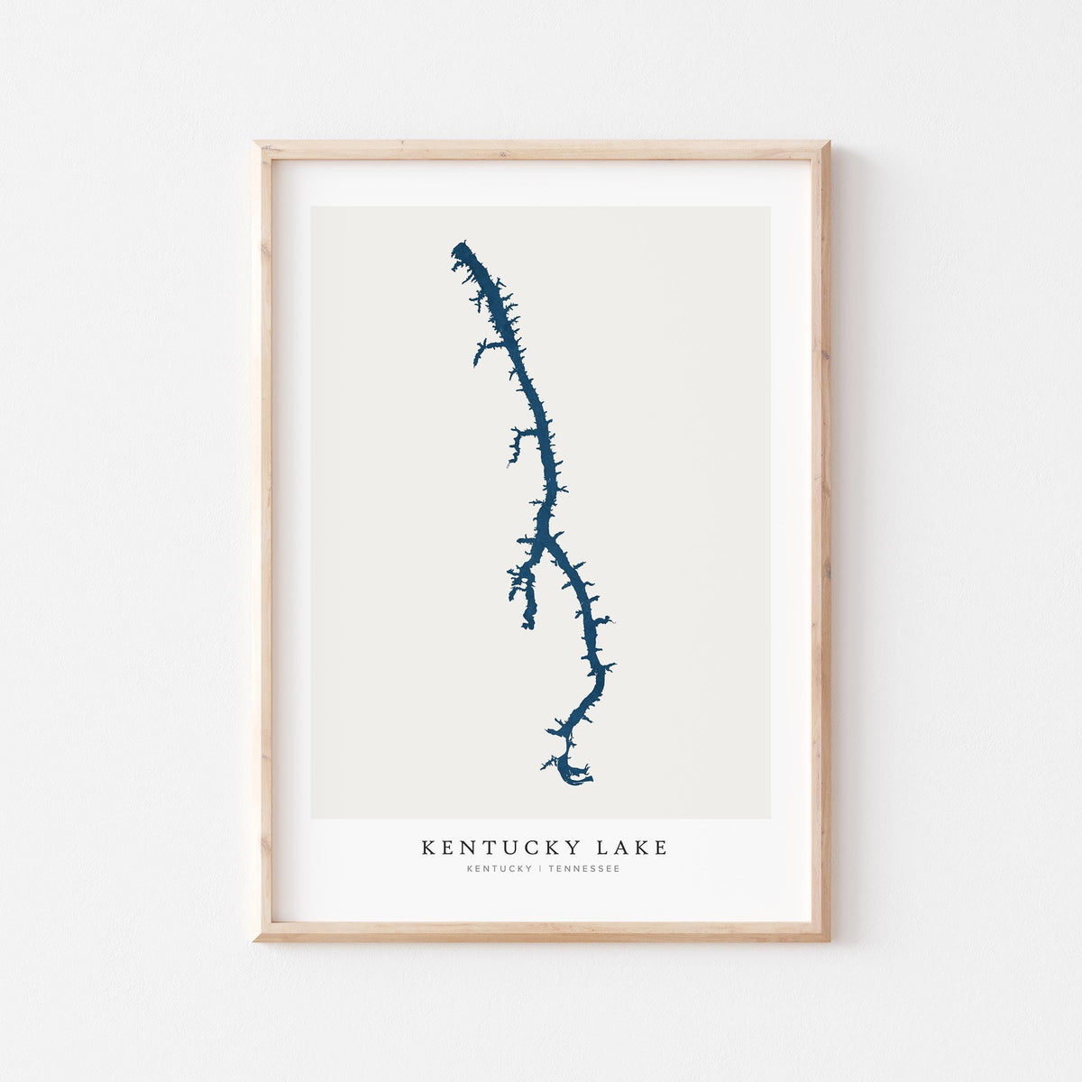 kentucky lake kentucky map poster – minimalist lake wall art - image 1