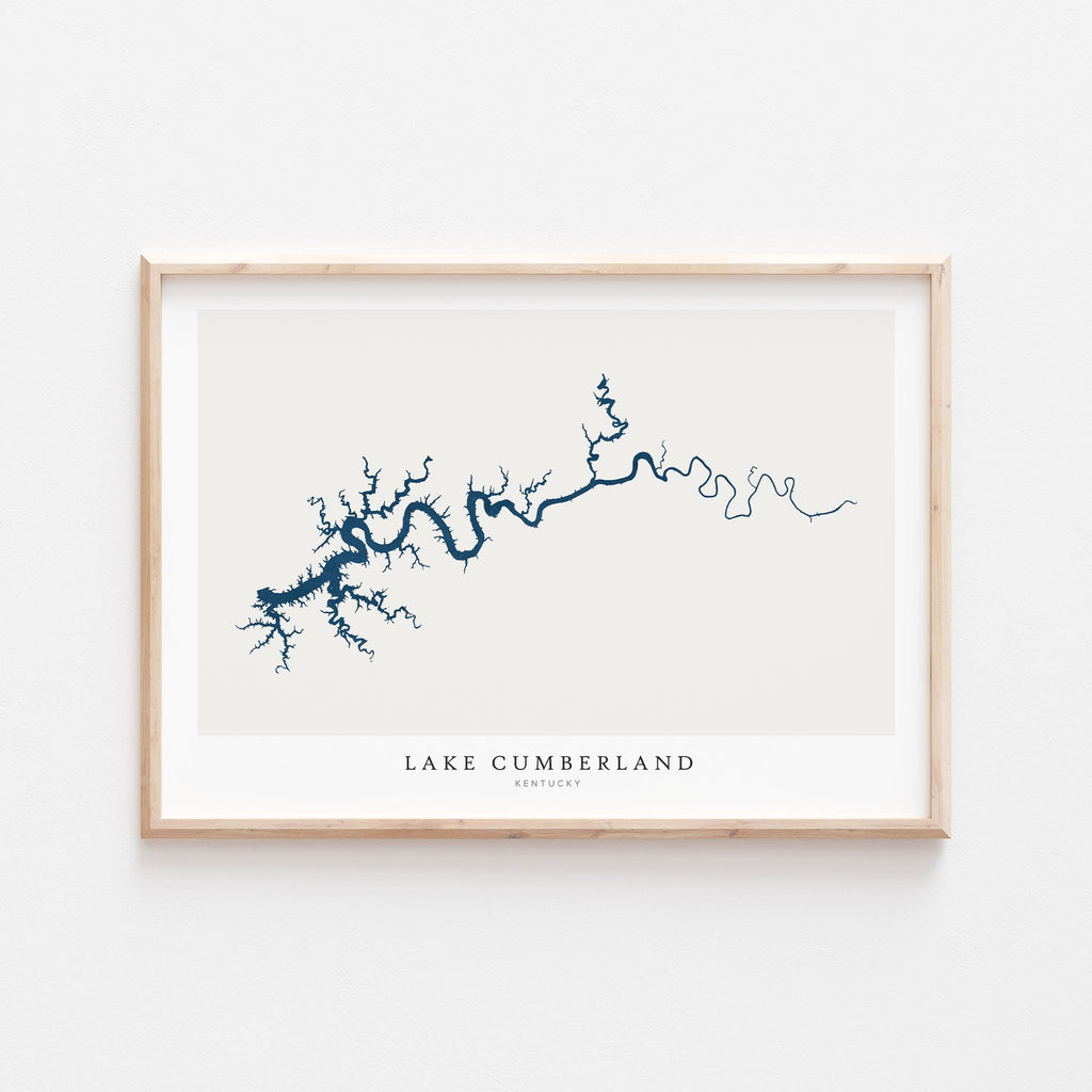 lake cumberland kentucky map poster – minimalist lake wall art - image 1