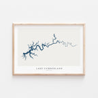 lake cumberland kentucky map poster – minimalist lake wall art - image 1