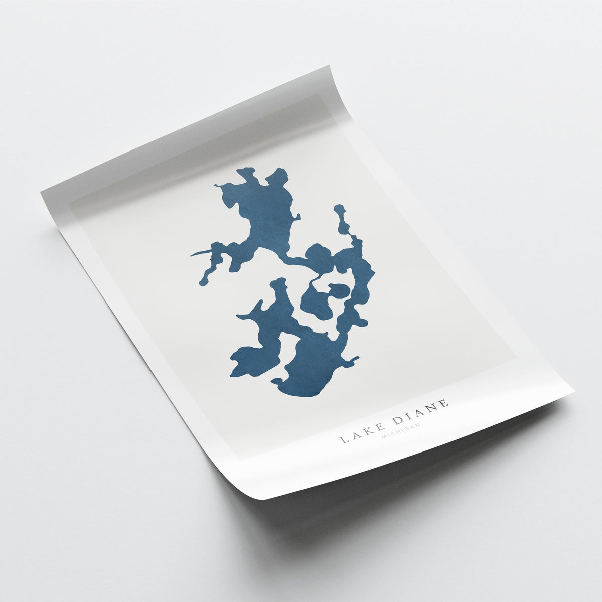 lake diane michigan map poster – minimalist lake wall art - image 6