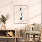 lake leelanau michigan map poster – minimalist lake wall art - image 5