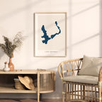 lake okoboji iowa map poster – minimalist lake wall art - image 5