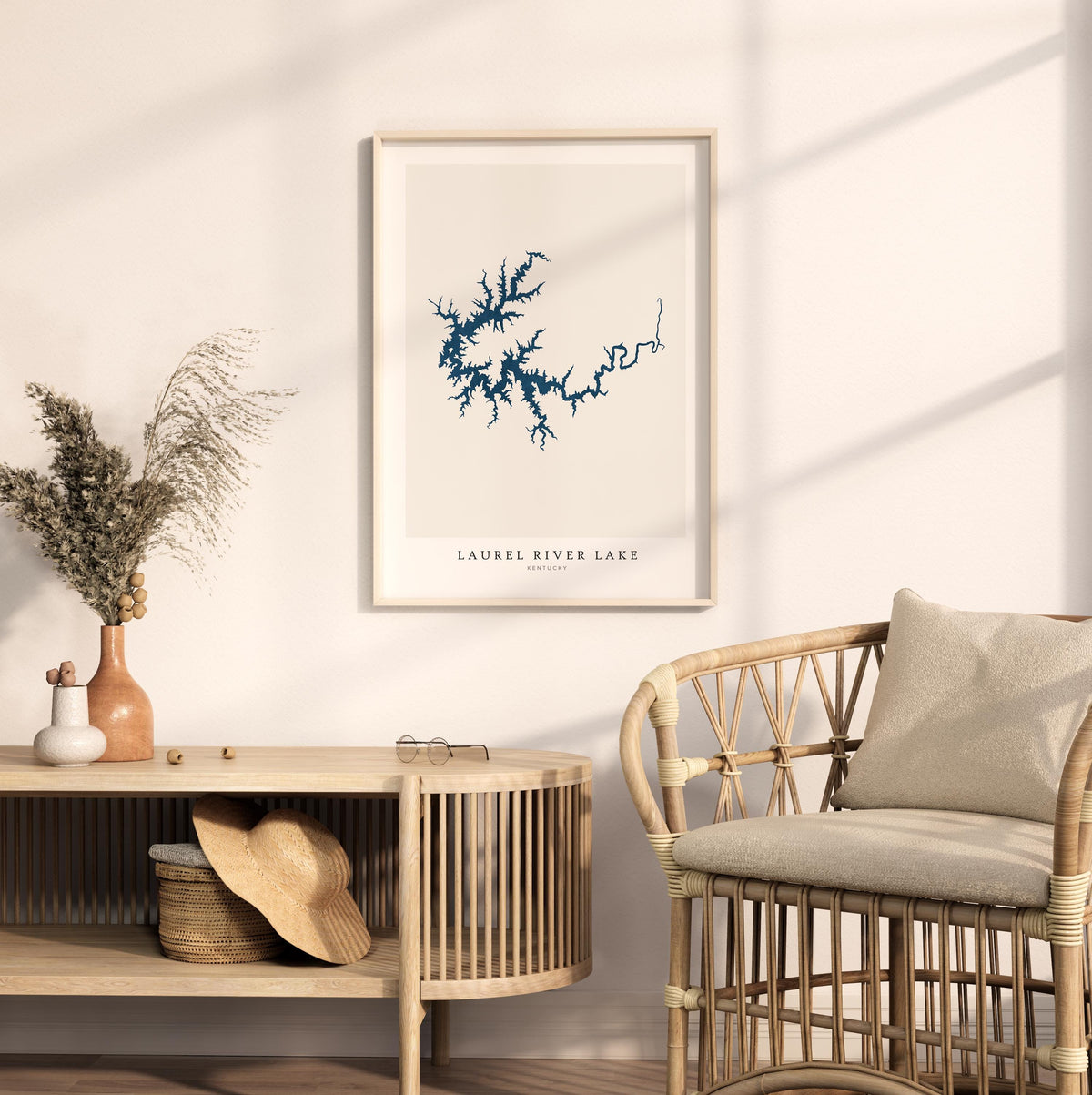 laurel river lake kentucky map poster – minimalist lake wall art - image 5