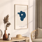 orchard lake michigan map poster – minimalist lake wall art - image 3