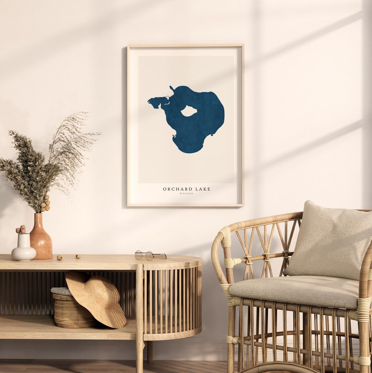 orchard lake michigan map poster – minimalist lake wall art - image 5