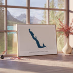 pennesseewassee lake maine map poster – minimalist lake wall art - image 4