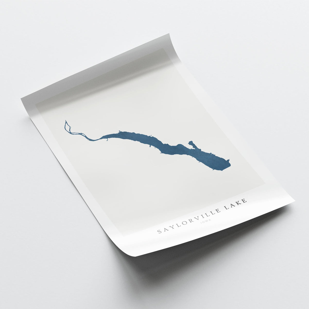 saylorville lake iowa map poster – minimalist lake wall art - image 6