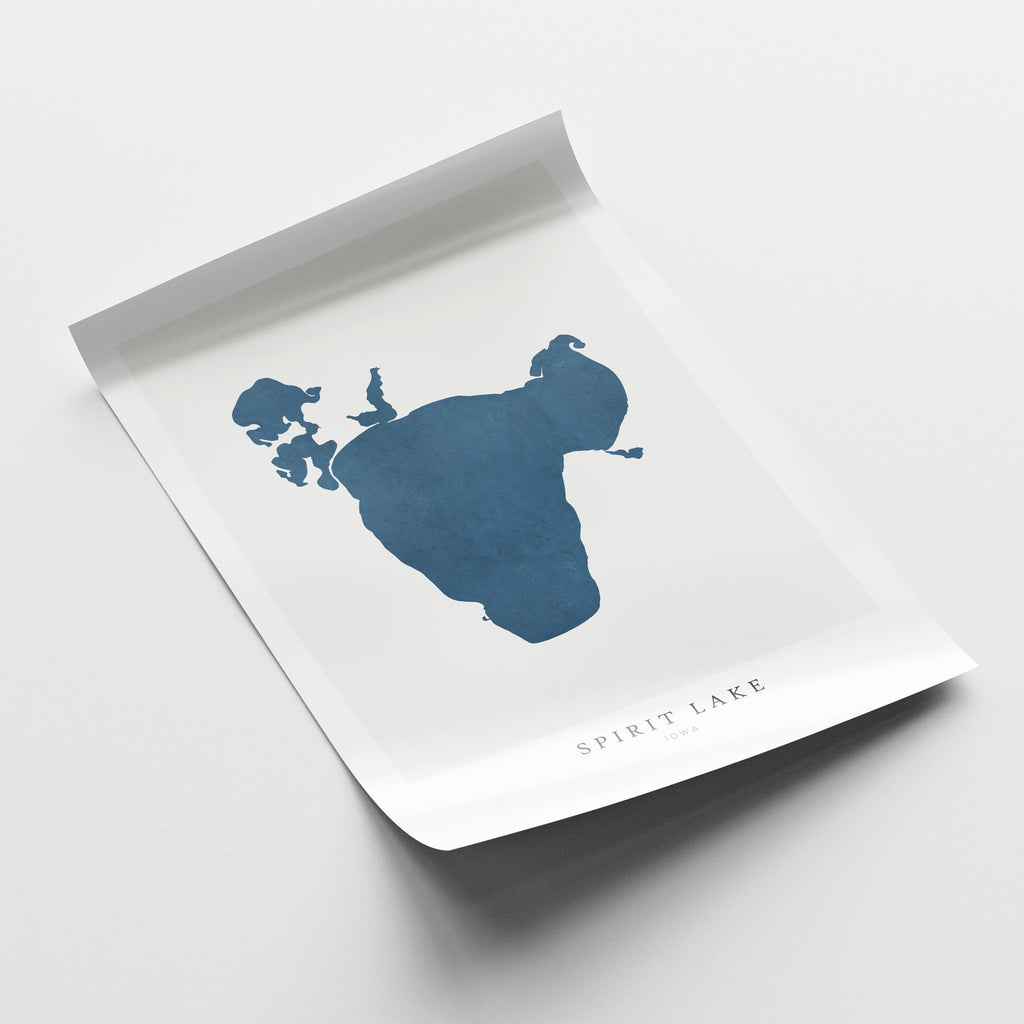 spirit lake iowa map poster – minimalist lake wall art - image 6
