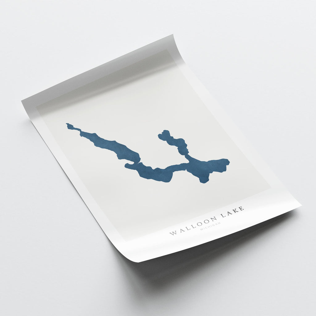 walloon lake michigan map poster – minimalist lake wall art - image 6