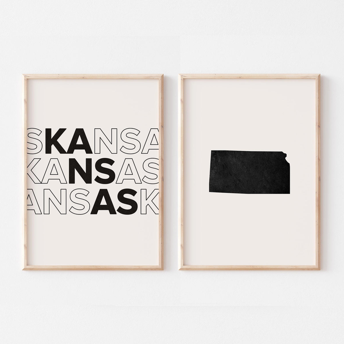 kansas map and typography wall art set - image 5