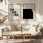 kansas map and typography wall art set - image 4