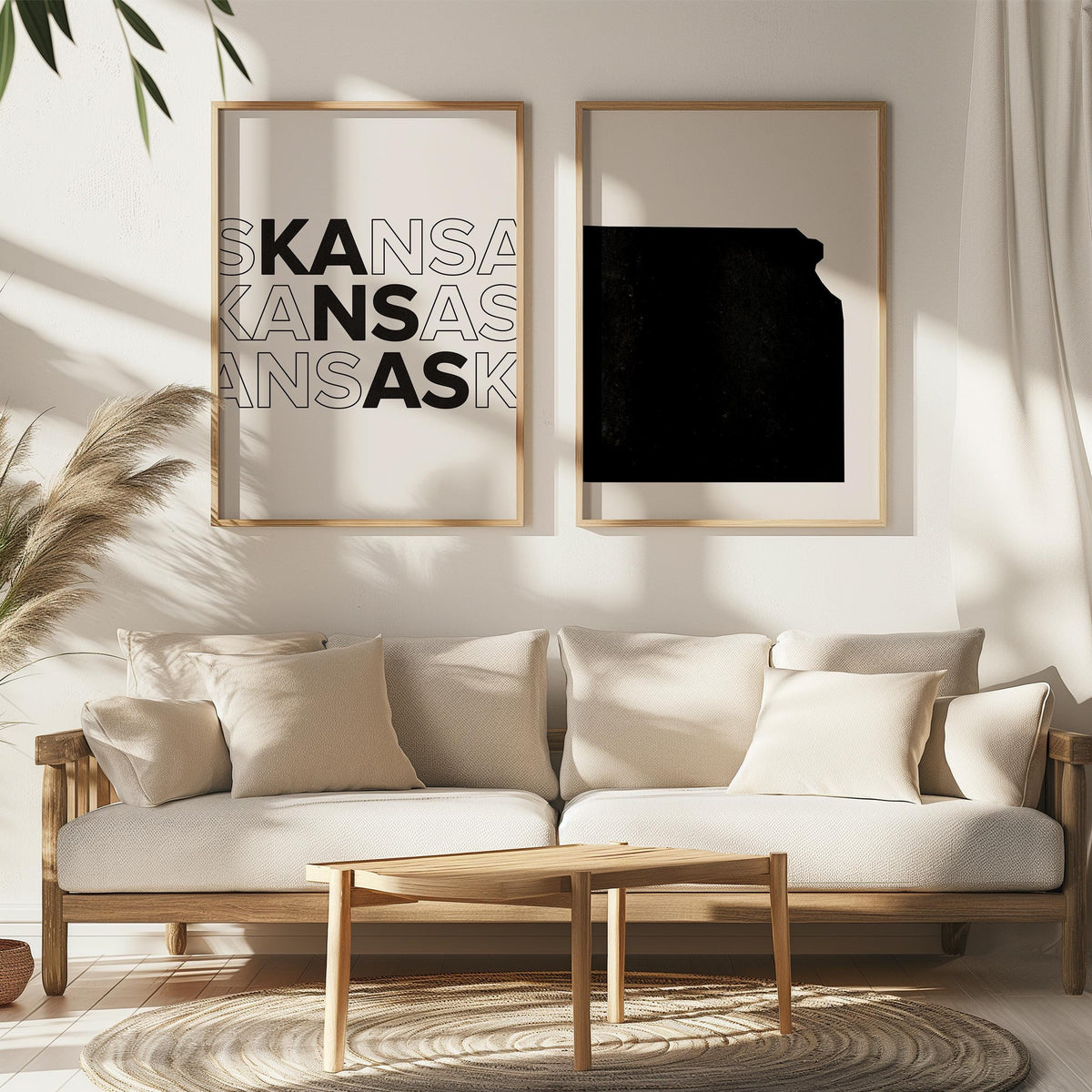 kansas map and typography wall art set - image 4