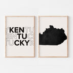 kentucky map and typography wall art set - image 3