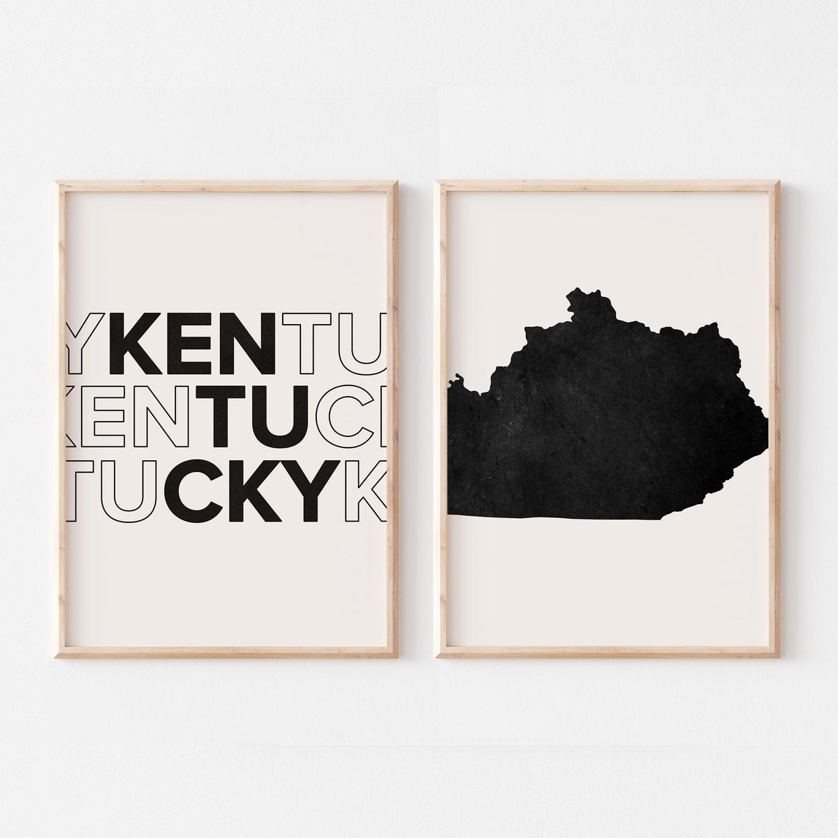 kentucky map and typography wall art set - image 3