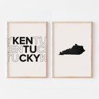 kentucky map and typography wall art set - image 5