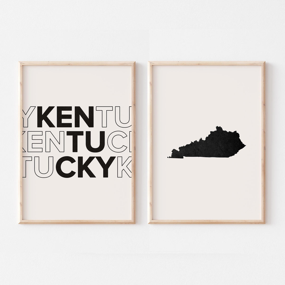 kentucky map and typography wall art set - image 5