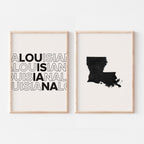 louisiana map and typography wall art set - image 5