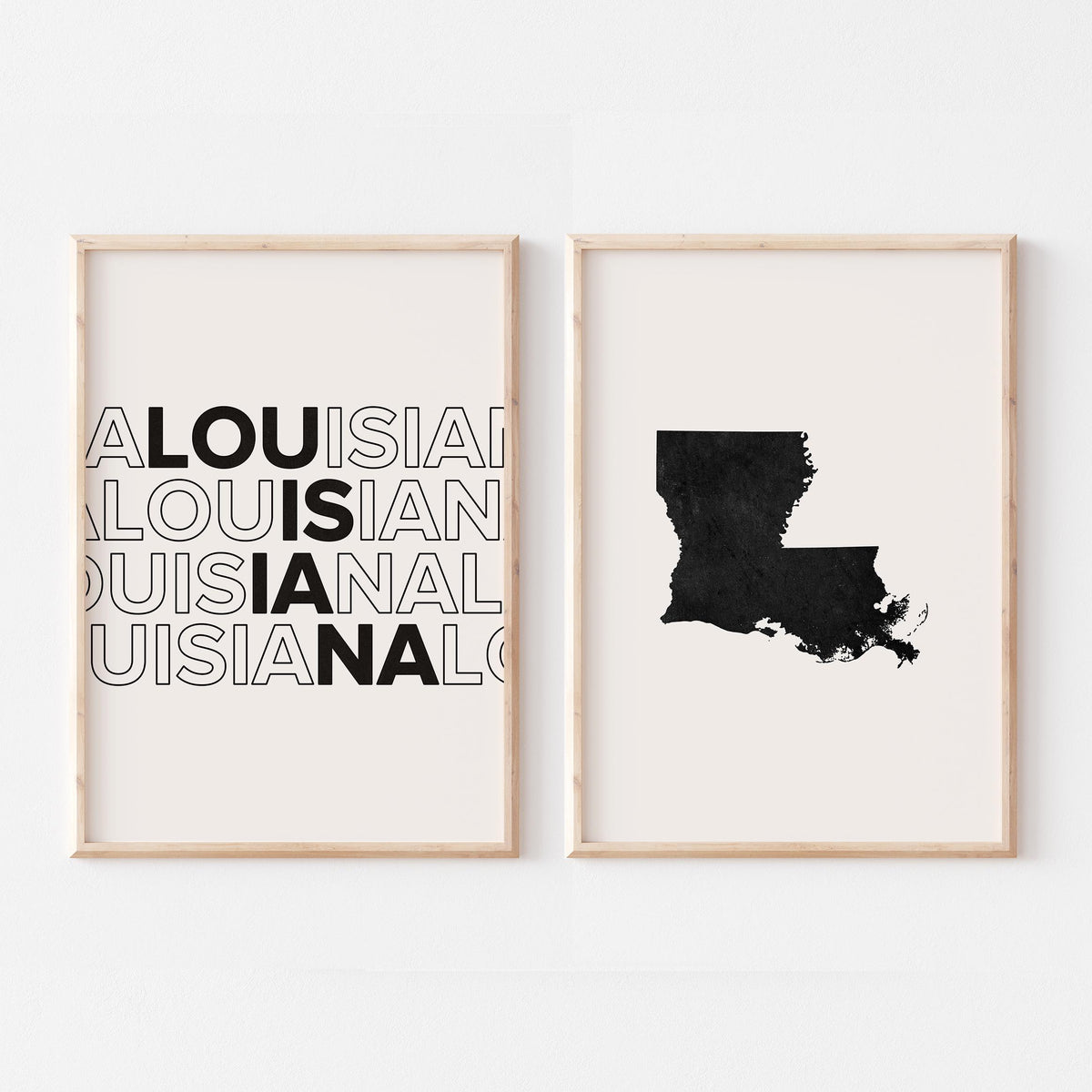 louisiana map and typography wall art set - image 5