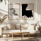 louisiana map and typography wall art set - image 4
