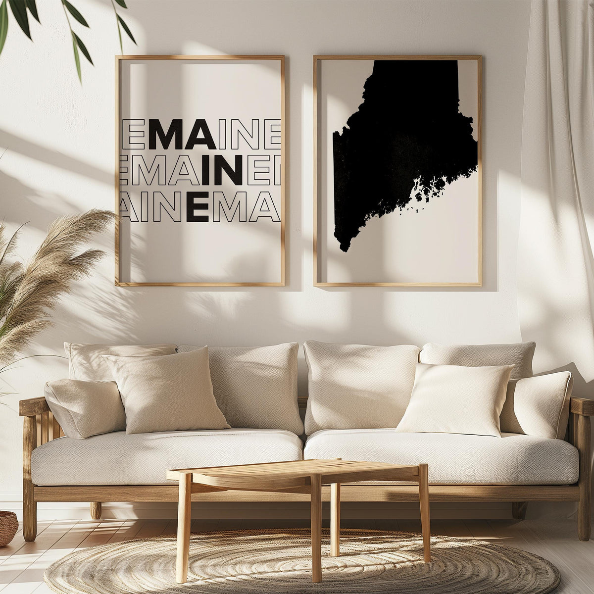 maine map and typography wall art set - image 4