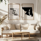maryland map and typography wall art set - image 4