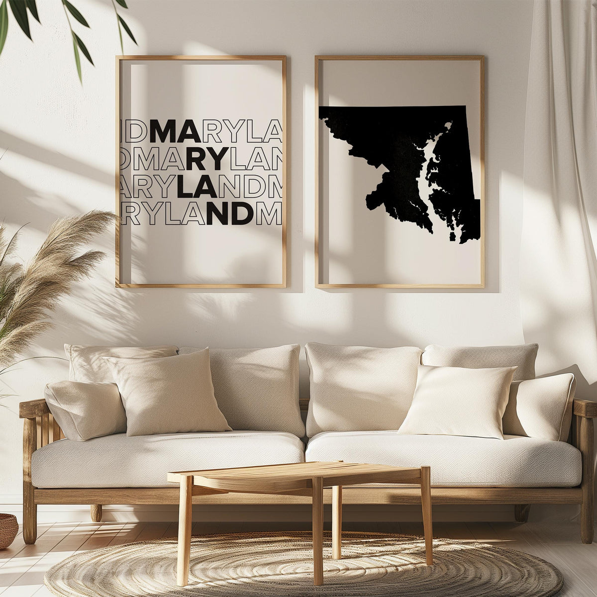 maryland map and typography wall art set - image 4
