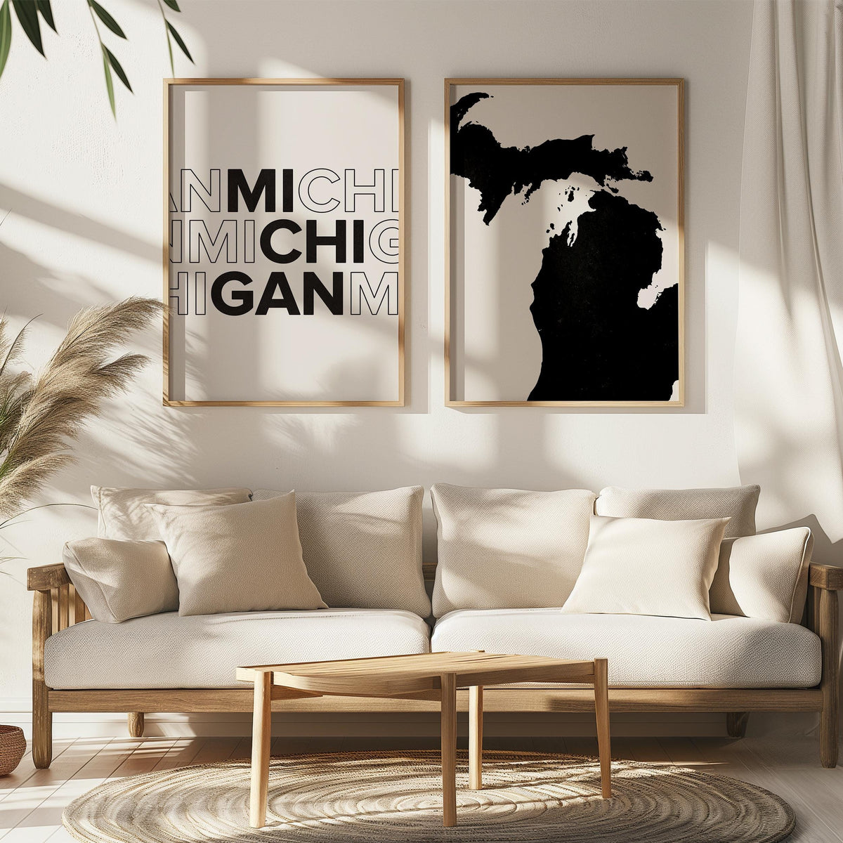 michigan map and typography wall art set - image 4