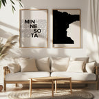 minnesota map and typography wall art set - image 4