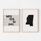 mississippi map and typography wall art set - image 5