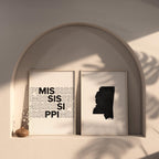 mississippi map and typography wall art set - image 6