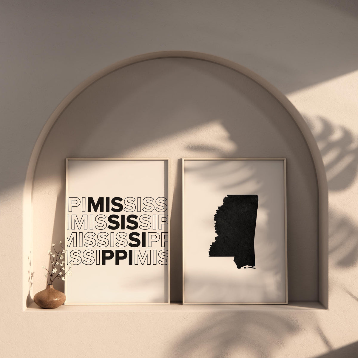 mississippi map and typography wall art set - image 6