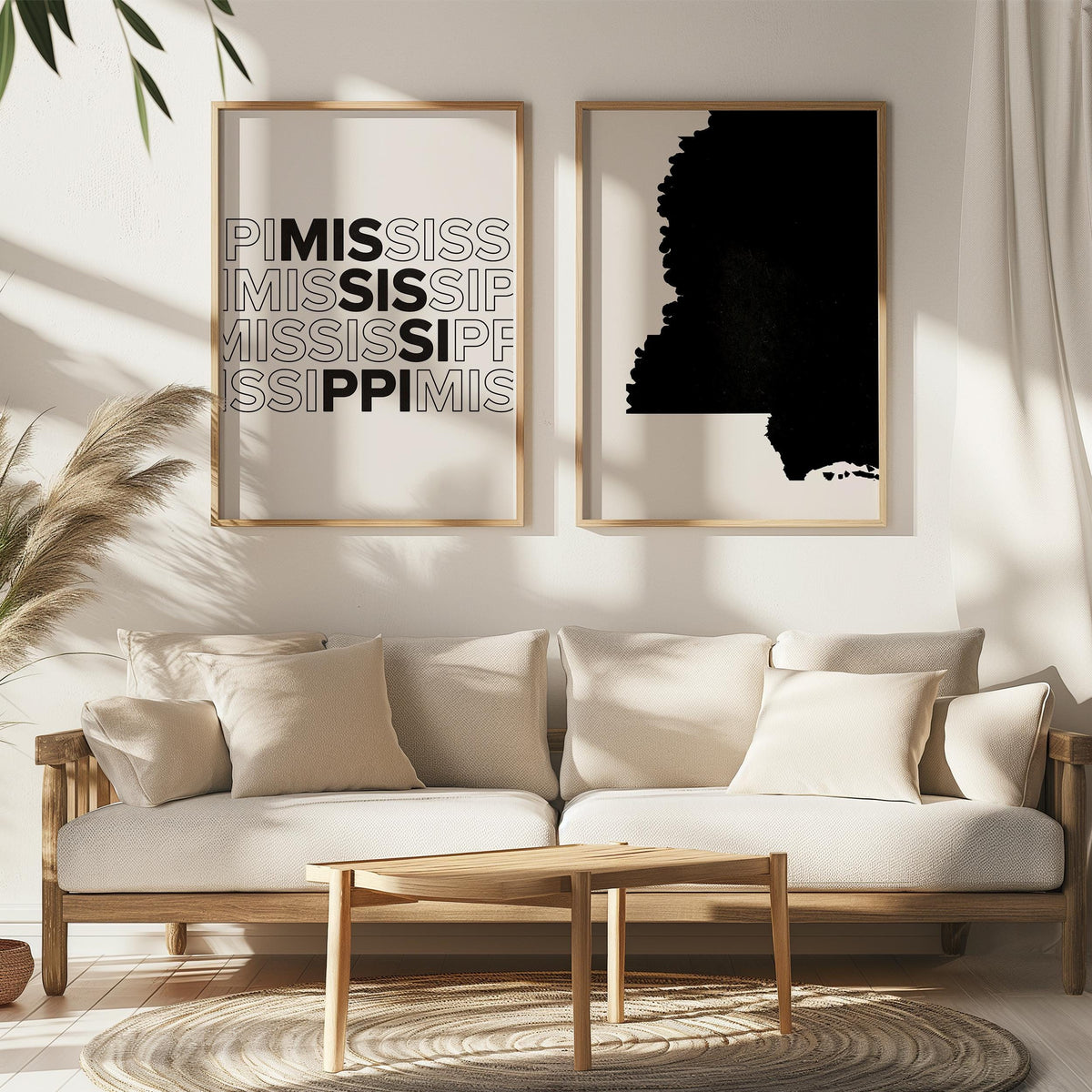 mississippi map and typography wall art set - image 4