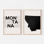 montana map and typography wall art set - image 3