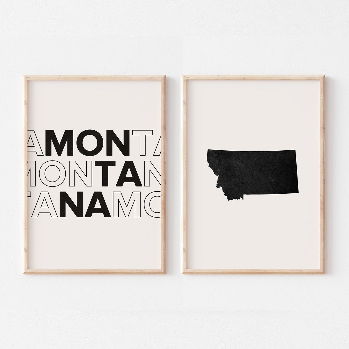 montana map and typography wall art set - image 5