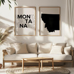 montana map and typography wall art set - image 4