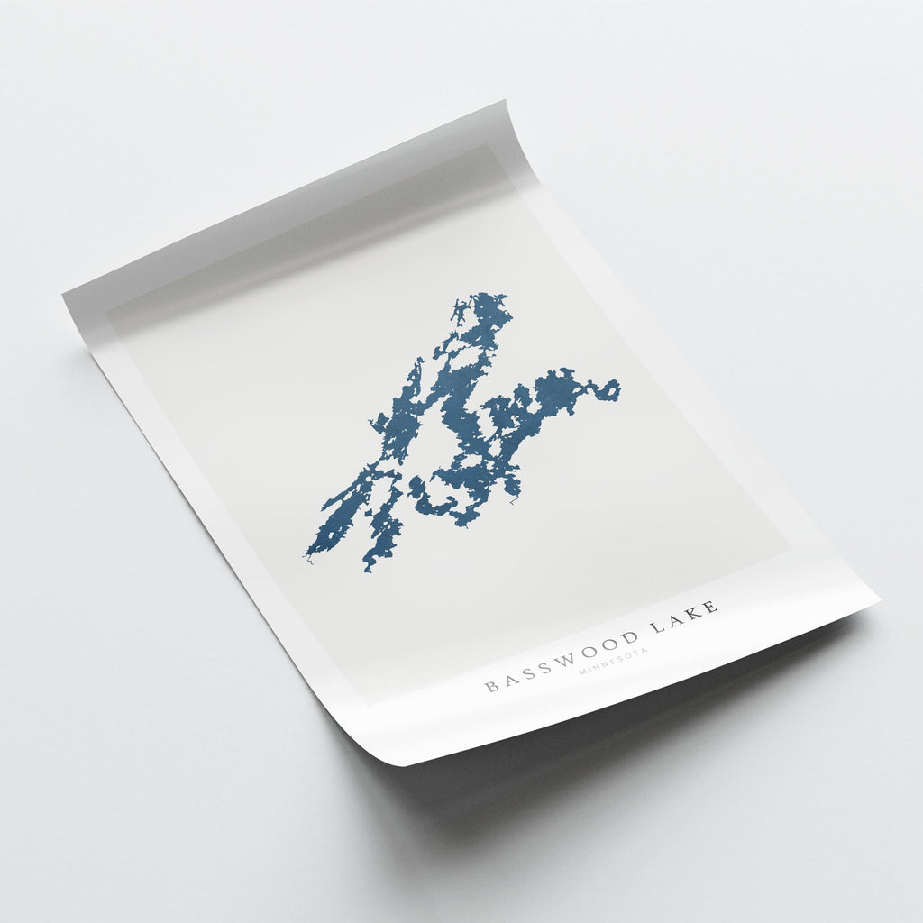 basswood lake minnesota map poster – minimalist lake wall art - image 6