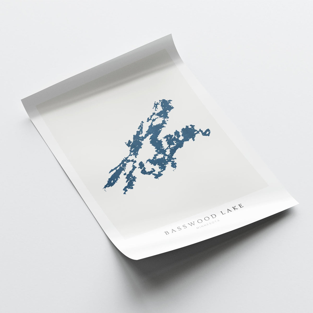 basswood lake minnesota map poster – minimalist lake wall art - image 6