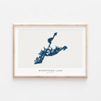 burntside lake minnesota map poster – minimalist lake wall art - image 2