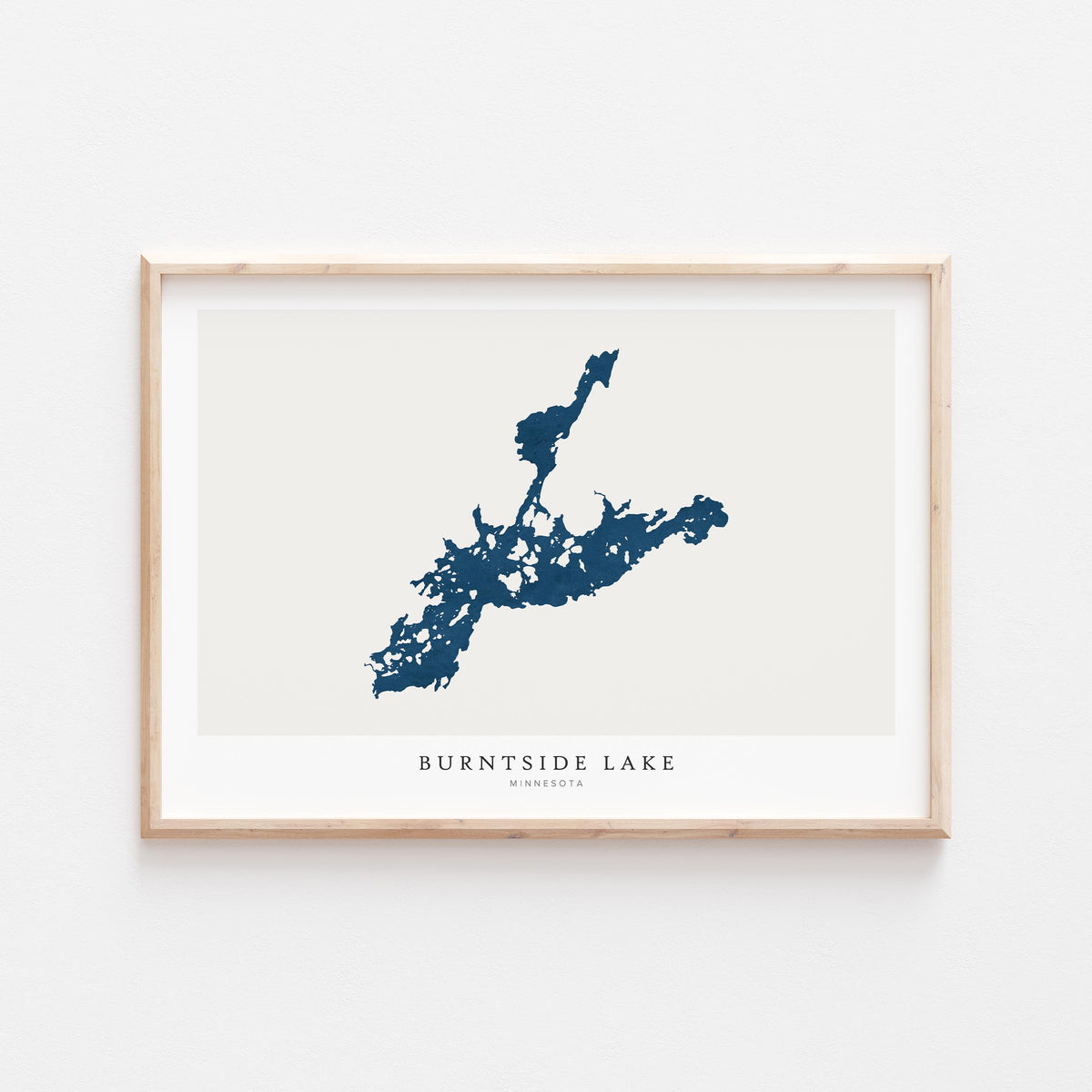 burntside lake minnesota map poster – minimalist lake wall art - image 2