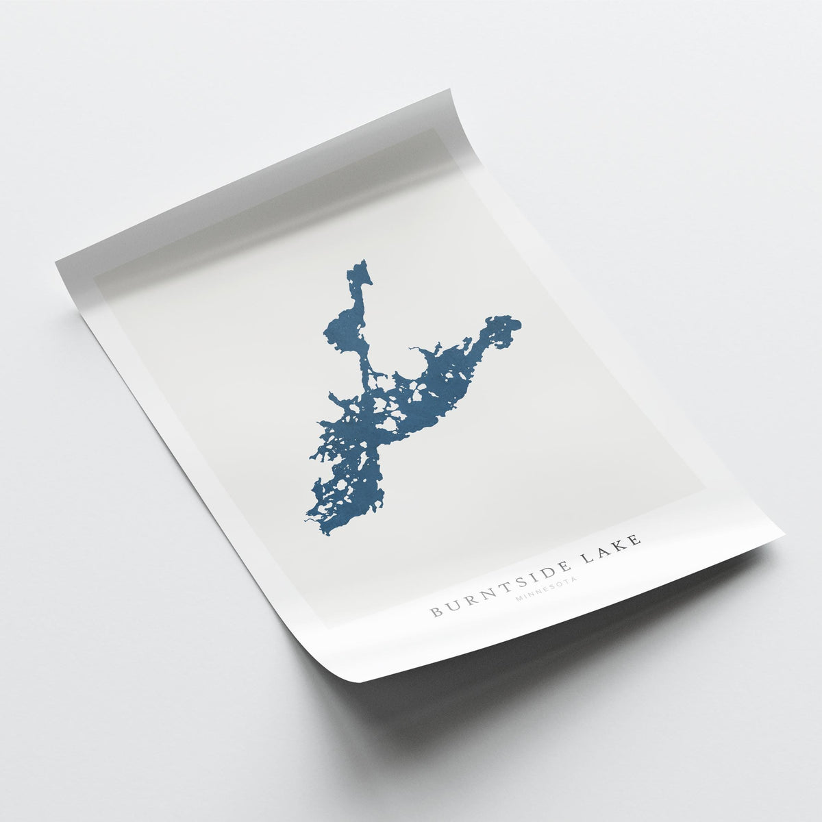 burntside lake minnesota map poster – minimalist lake wall art - image 6