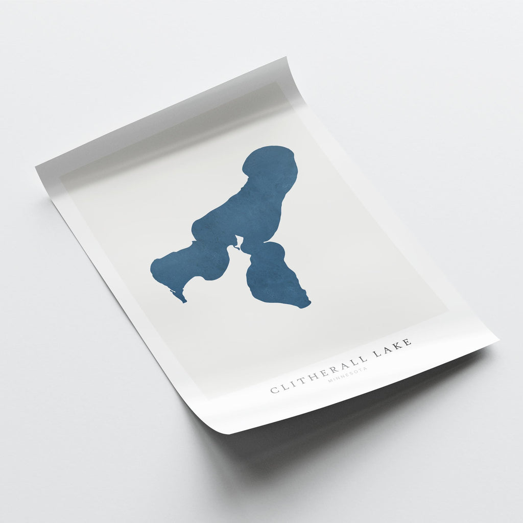 clitherall lake minnesota map poster – minimalist lake wall art - image 6