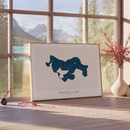 crystal lake minnesota map poster – minimalist lake wall art - image 4