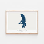 flathead lake montana map poster – minimalist lake wall art - image 2