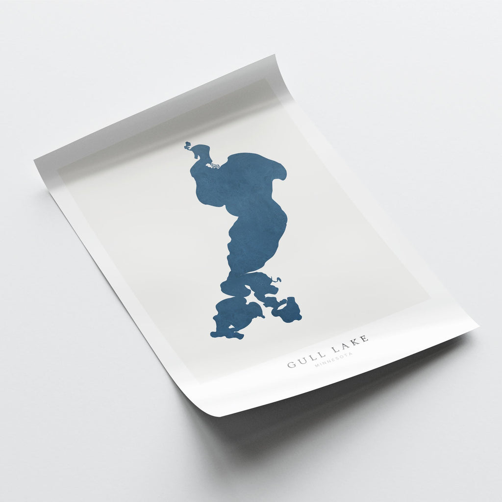 gull lake minnesota map poster – minimalist lake wall art - image 6
