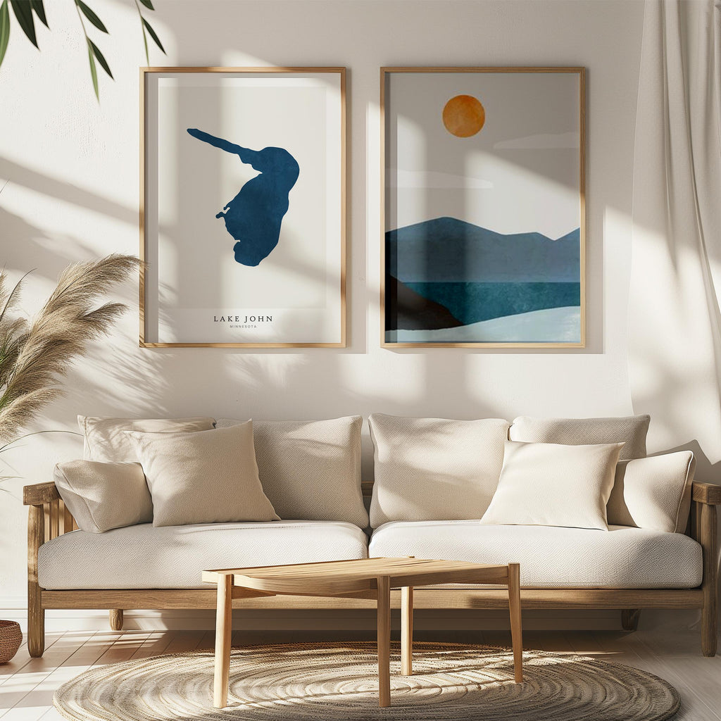 lake john minnesota map poster – minimalist lake wall art - image 7