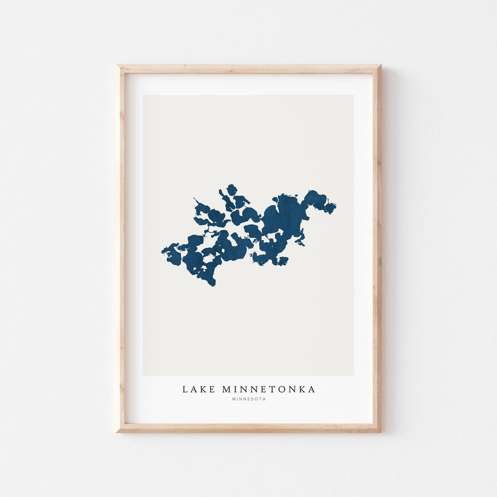 lake minnetonka minnesota map poster – minimalist lake wall art - image 2