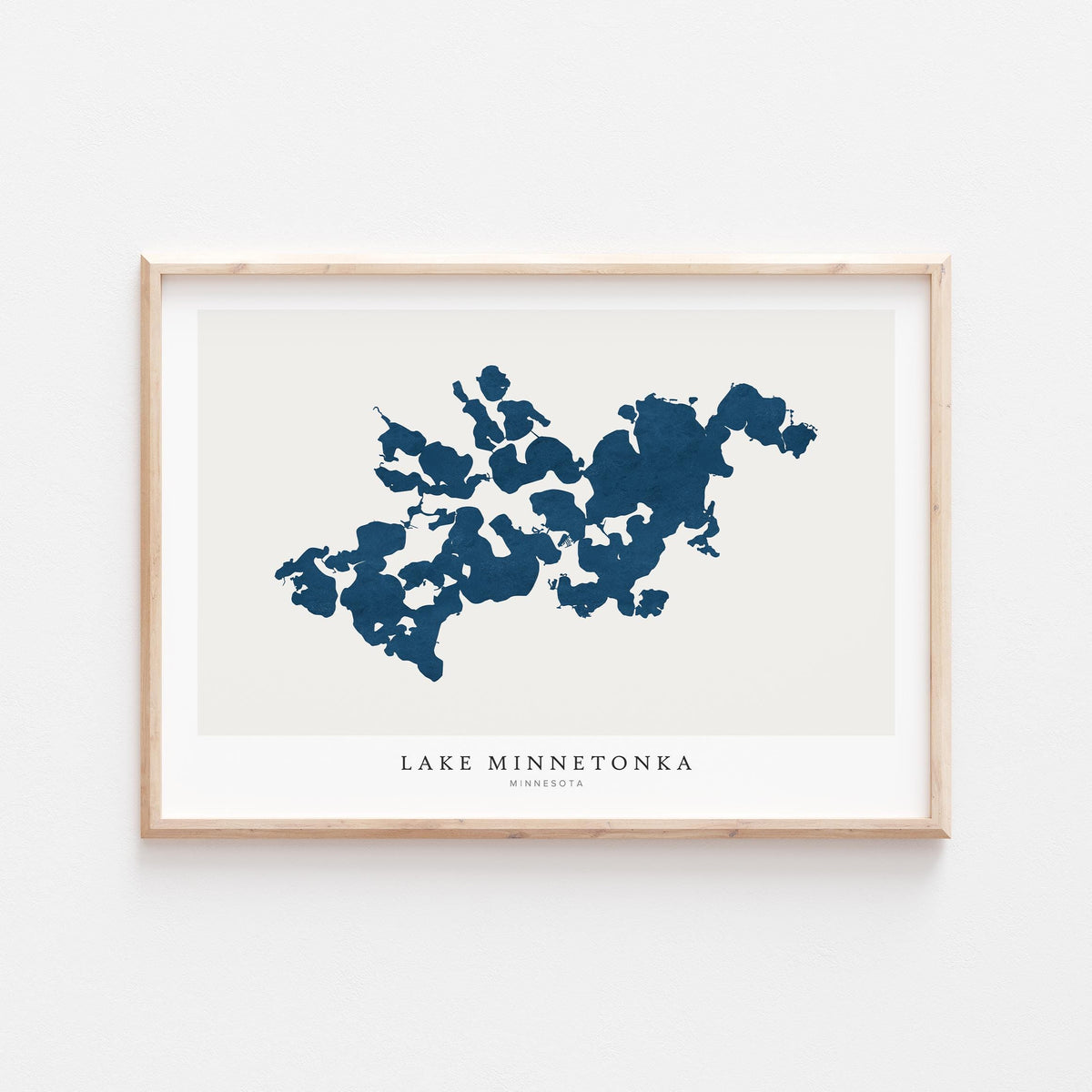 lake minnetonka minnesota map poster – minimalist lake wall art - image 1