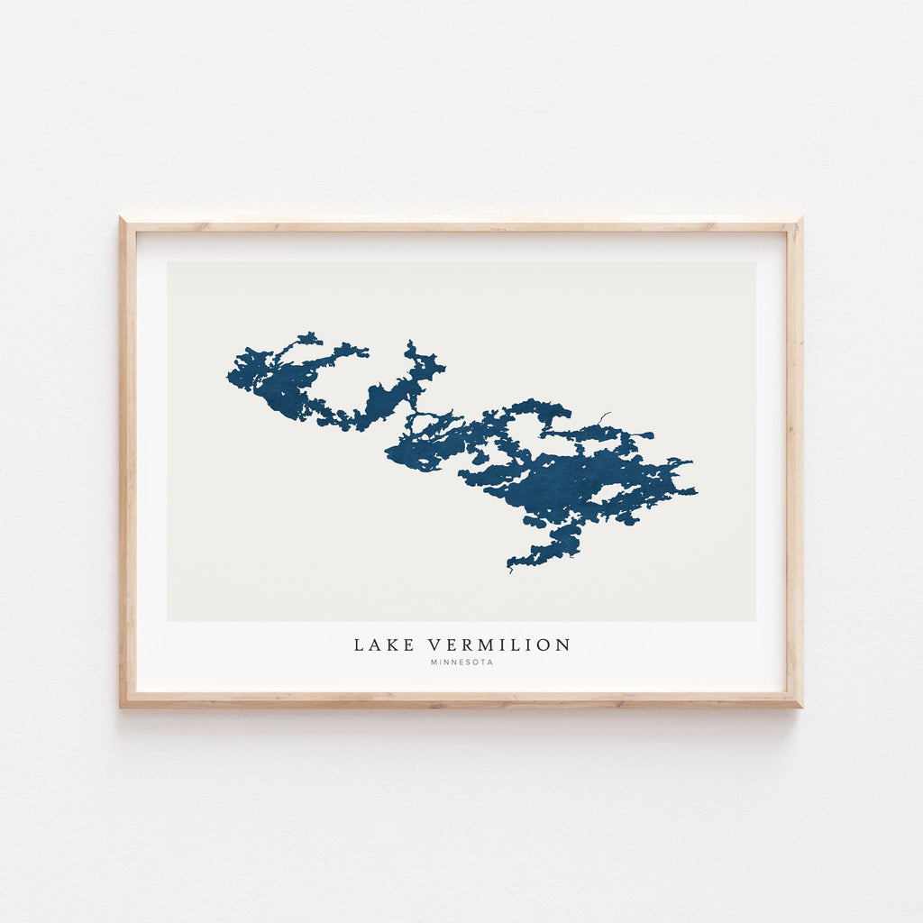 lake vermilion minnesota map poster – minimalist lake wall art - image 1