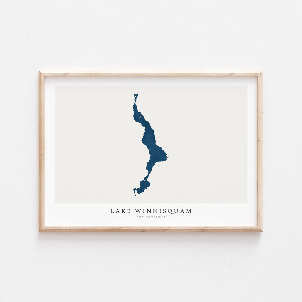 lake winnisquam new hampshire map poster – minimalist lake wall art - image 2