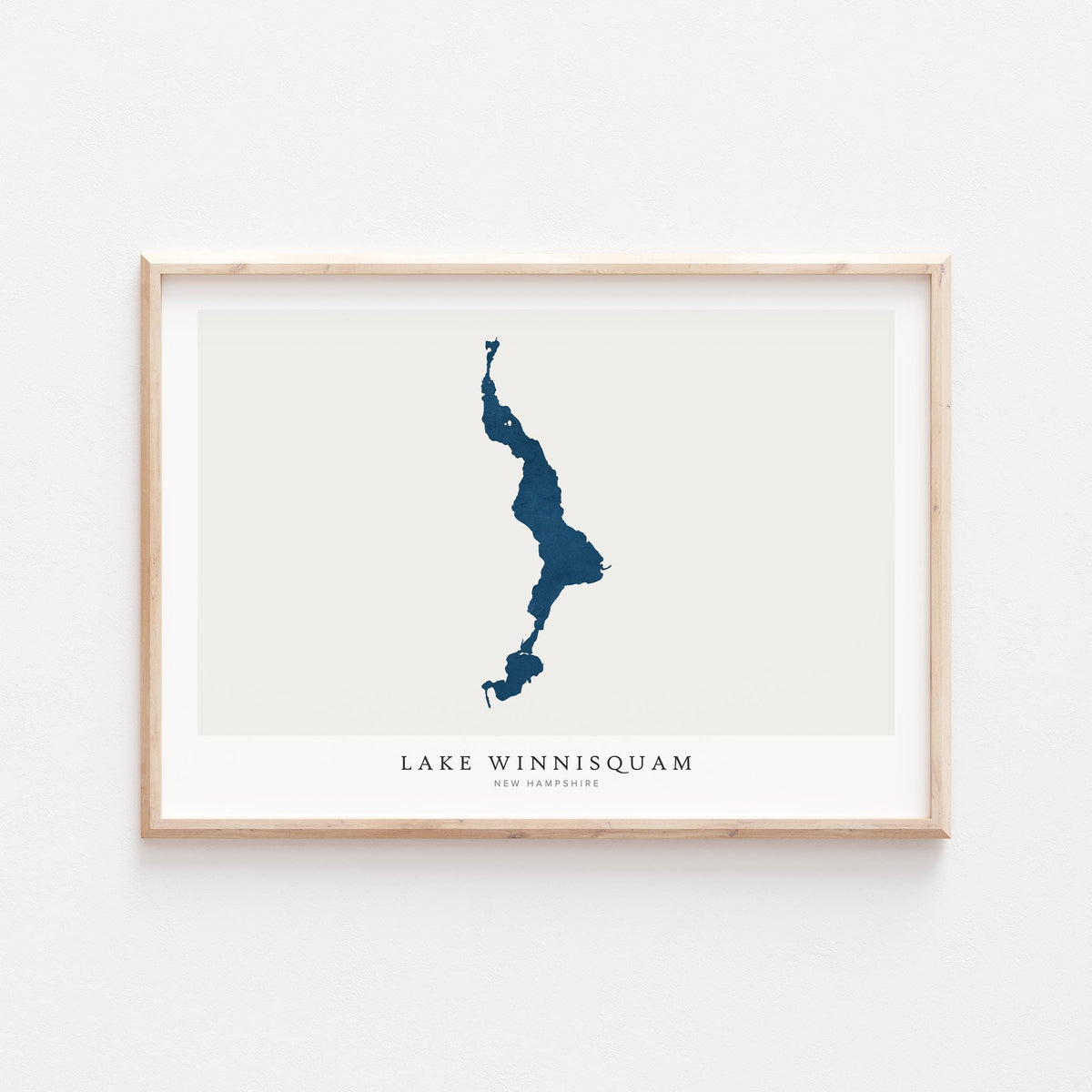 lake winnisquam new hampshire map poster – minimalist lake wall art - image 2